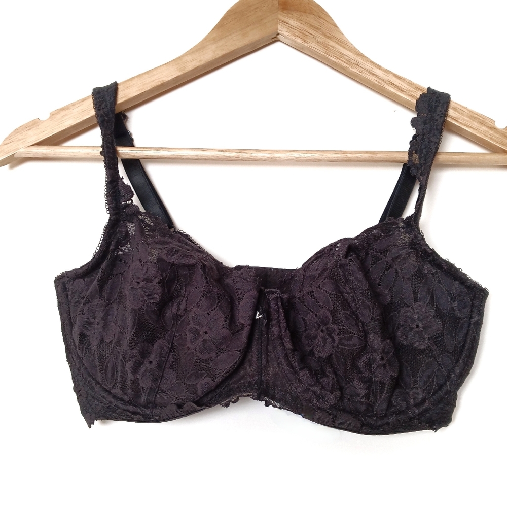 Victoria's Secret Midnight Black Lightly Lined Lace Bra